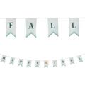 Teal Happy Fall Canvas Pennant Banner, 9ft