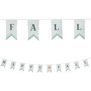 Teal Happy Fall Canvas Pennant Banner, 9ft