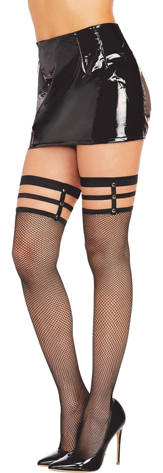 Black stockings and clearance garters