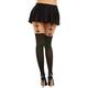 Black Opaque Pantyhose for Adults with Bow Garter