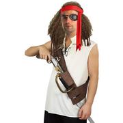 Pirate Sword & Gun Faux Leather Holder Belt