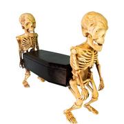Animated Skeletons Carrying Coffin Plastic Decoration with Music, 22.5in x 17.3in