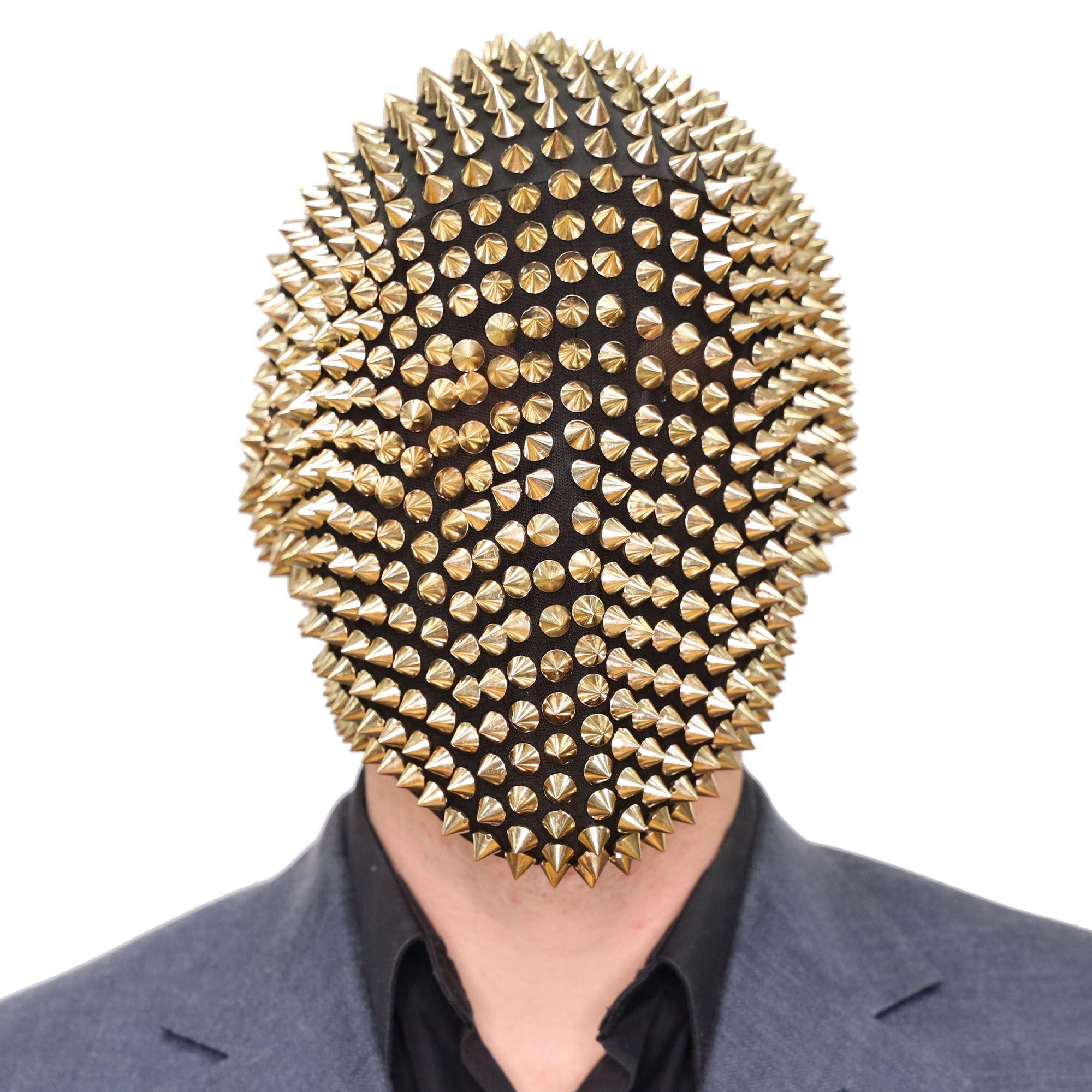 Gold Full Face Spike Stud Mask | Party City