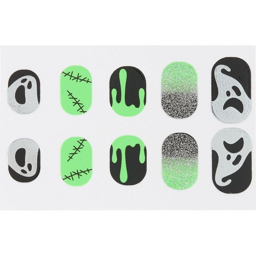 Ghosts & Green Goo Nail Wraps for Kids, 10ct