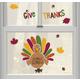 Gobble Gobble Fall Turkey Thanksgiving Gel Cling Decal, 32pc
