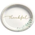 Simply Thankful Oval Paper Dinner Plates, 12in, 20ct