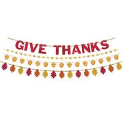 Give Thanks Thanksgiving Banner Set, 4pc