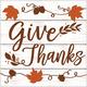 Give Thanks Thanksgiving MDF Easel Sign, 16.5in