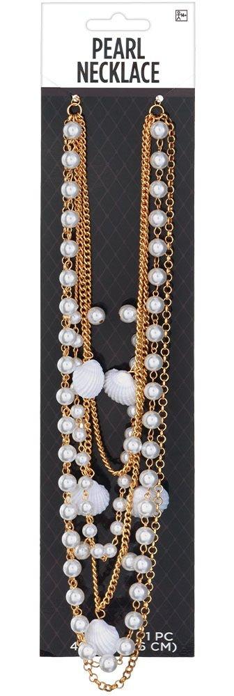 Adult-Women's Layered Pearl Necklace with Gold Chain | Halloween Store