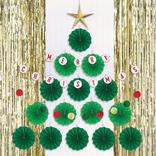 Christmas Tree Foil & Paper Wall Decorating Kit, 6ft x 6.5ft, 21pc