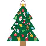 Christmas Tree Felt Advent Decoration, 29in x 37in, 26pc