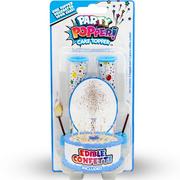 Party Popper! Cake Toppers with Edible Confetti, 4.75in, 2ct - Blue or Pink