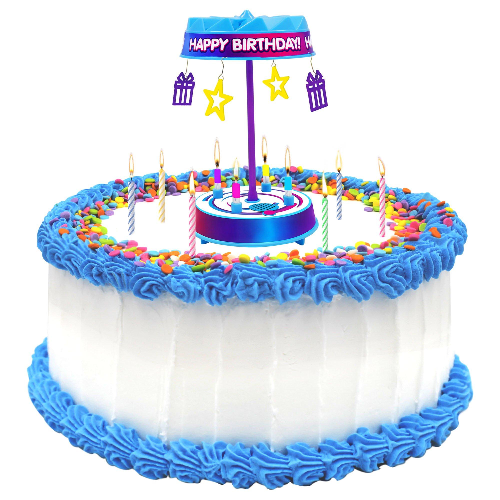 Spincredible Musical Candle Cake Topper, 4in x 8.5in