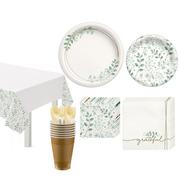 Gold & White Thanksgiving Tableware Kit for 20 Guests