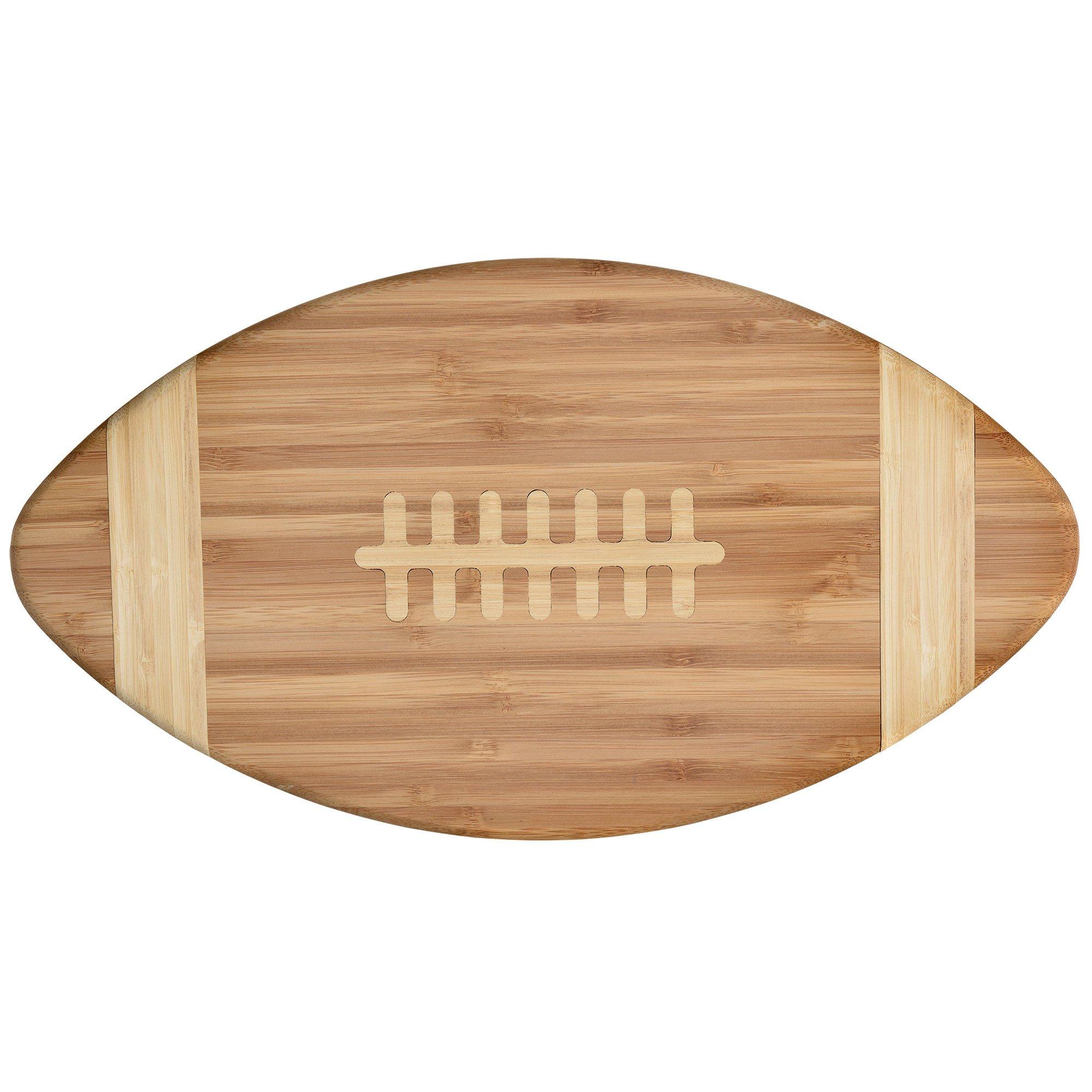 Football-Shaped Bamboo Platter, 8.8in x 15.9in | Party City