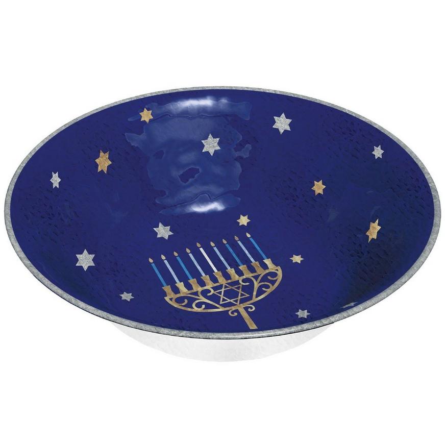 Hanukkah Joy Textured Melamine Serving Bowl, 11in