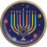 Hanukkah Joy Paper Dinner Plates, 10in, 20ct