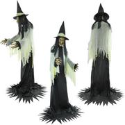 Animatronic Light-Up Talking Towering Witch Halloween Decoration, 10ft