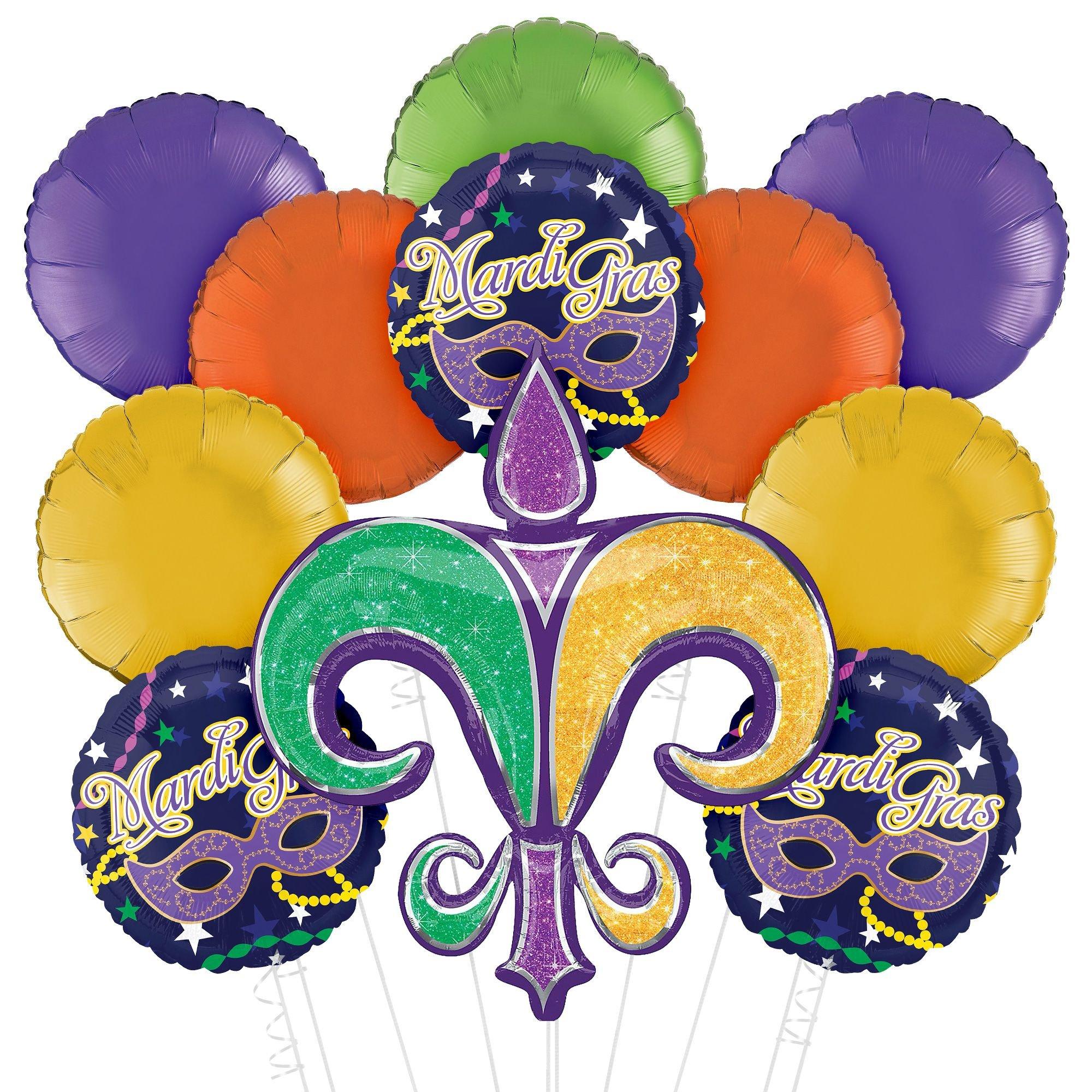 mardi gras foil garland