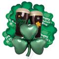 Beer & Shamrocks St. Patrick's Day Foil Balloon Bouquet, 12pc