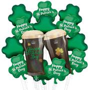 Lucky Toast St. Patrick's Day Foil Balloon Bouquet, 13pc