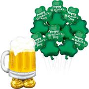 Cold Beer & Clovers St. Patrick's Day Balloon Bouquet, 13pc