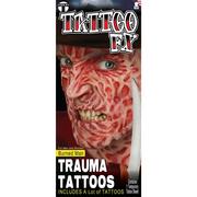 Burned Man Trauma Temporary Tattoos, 1 Sheet - Tinsley Transfers