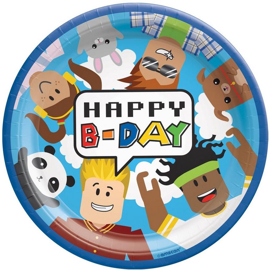 Party Town Birthday Paper Lunch Plates, 9in, 8ct