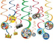 Party Town Birthday Cardstock Swirl Decorations, 12ct
