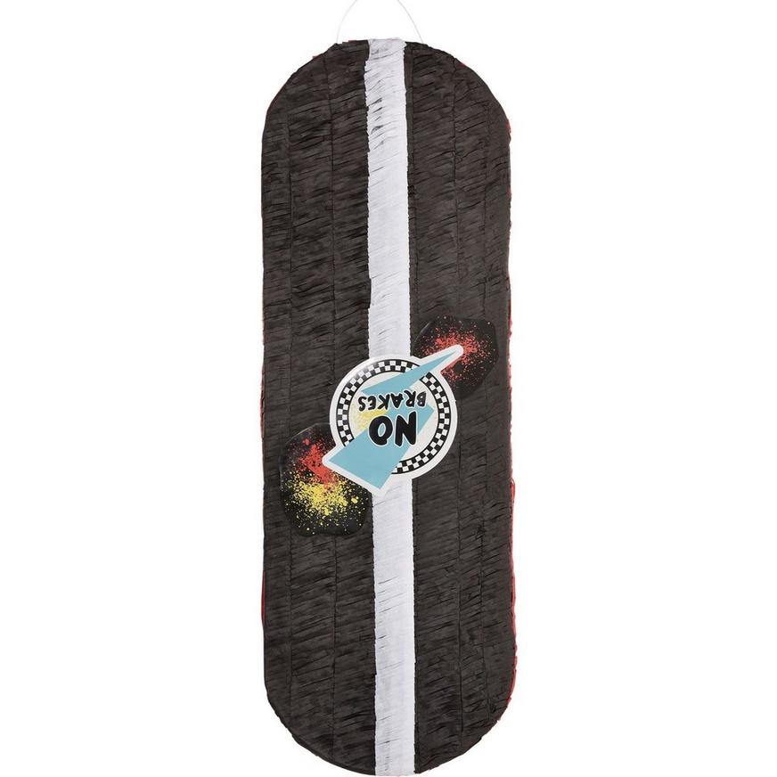 Skater Party Skateboard Cardstock & Tissue Paper Pinata, 9.25in x 26.5in