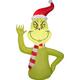 Light-Up The Grinch Inflatable Car Buddy, 24.4in x 42.1in - Dr. Seuss