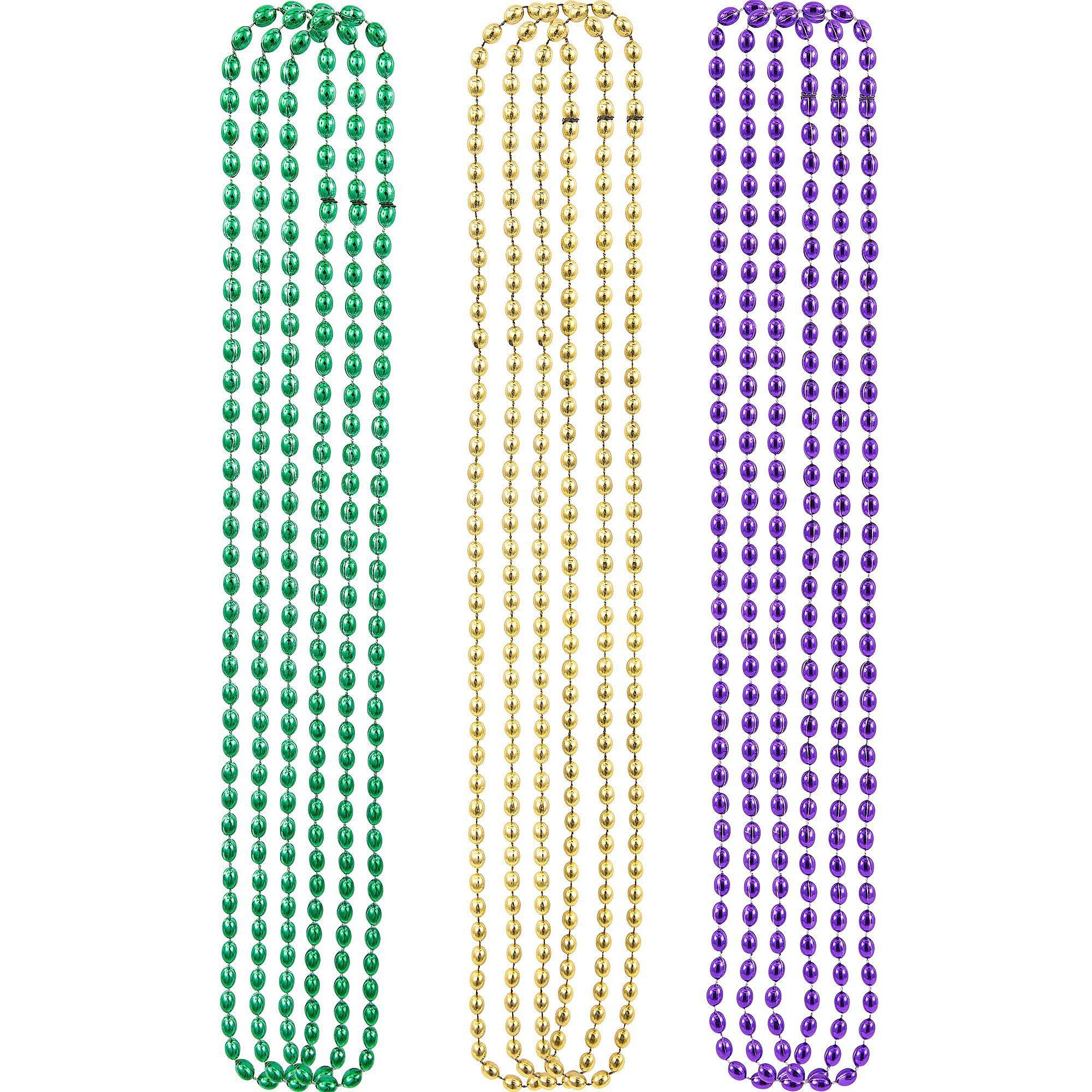33 Mardi Gras Party Throw Toss Bead Necklaces (Pack of 120)