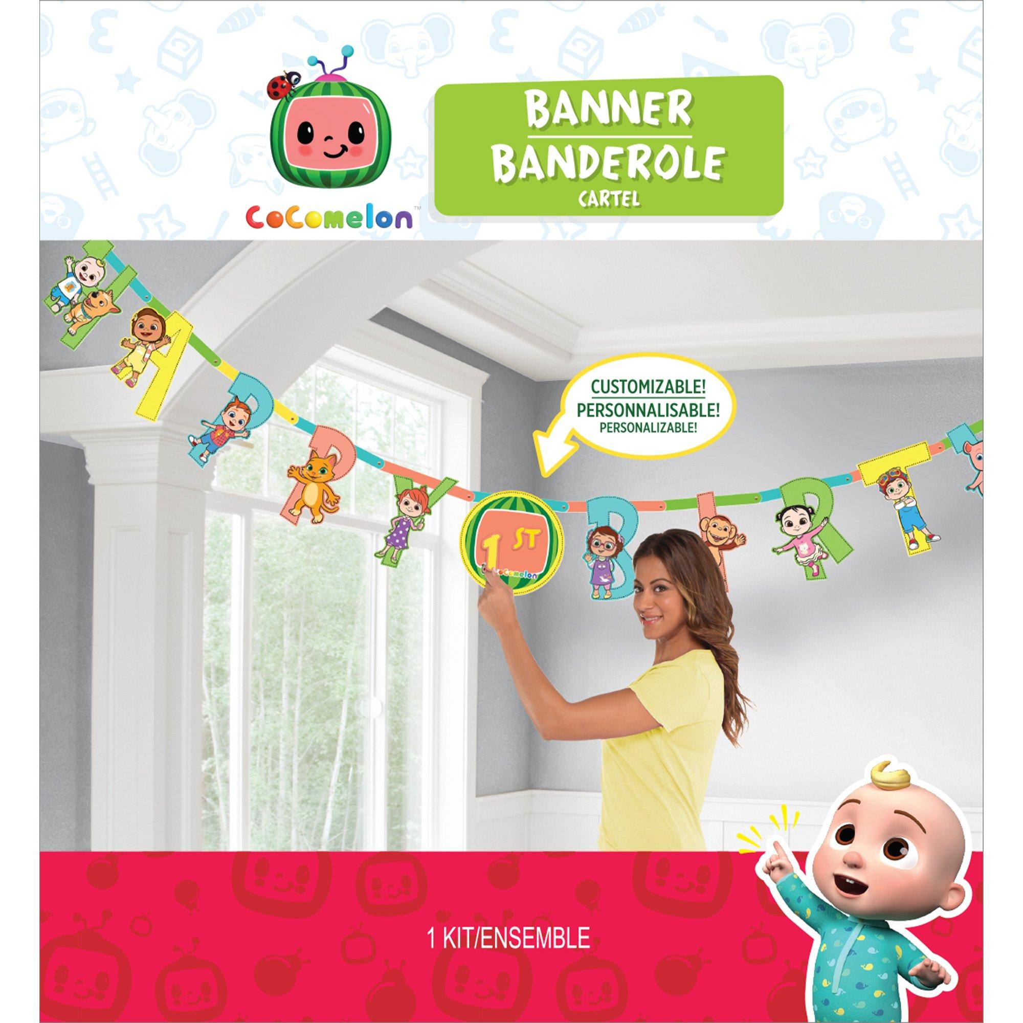 CoComelon Cardstock Birthday Banner Kit, 10.7ft