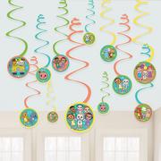 CoComelon Cardstock Swirl Decorations, 12ct