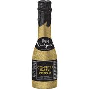 Mini Gold Glitter New Year's Bottle Confetti Popper, 6.25in