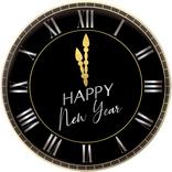 New Year's Countdown Melamine Round Platter, 13.5in