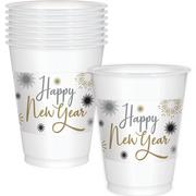Happy New Year Fireworks Plastic Cups, 16oz, 25ct