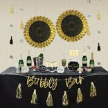 Black & Gold Bubbly Bar Foil & Cardstock Decorating Kit, 28pc
