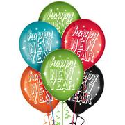 15ct, 12in, Colorful Confetti New Year's Latex Balloons
