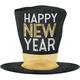 Oversized Black & Gold New Year's Fabric Top Hat