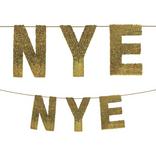 Gold Sequin NYE Cardstock Letter Banner, 12ft