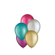 25ct, 5in, Celebration 5-Color Mix Mini Latex Balloons - Gold, Aquamarine, Silver, Pink, & Violet