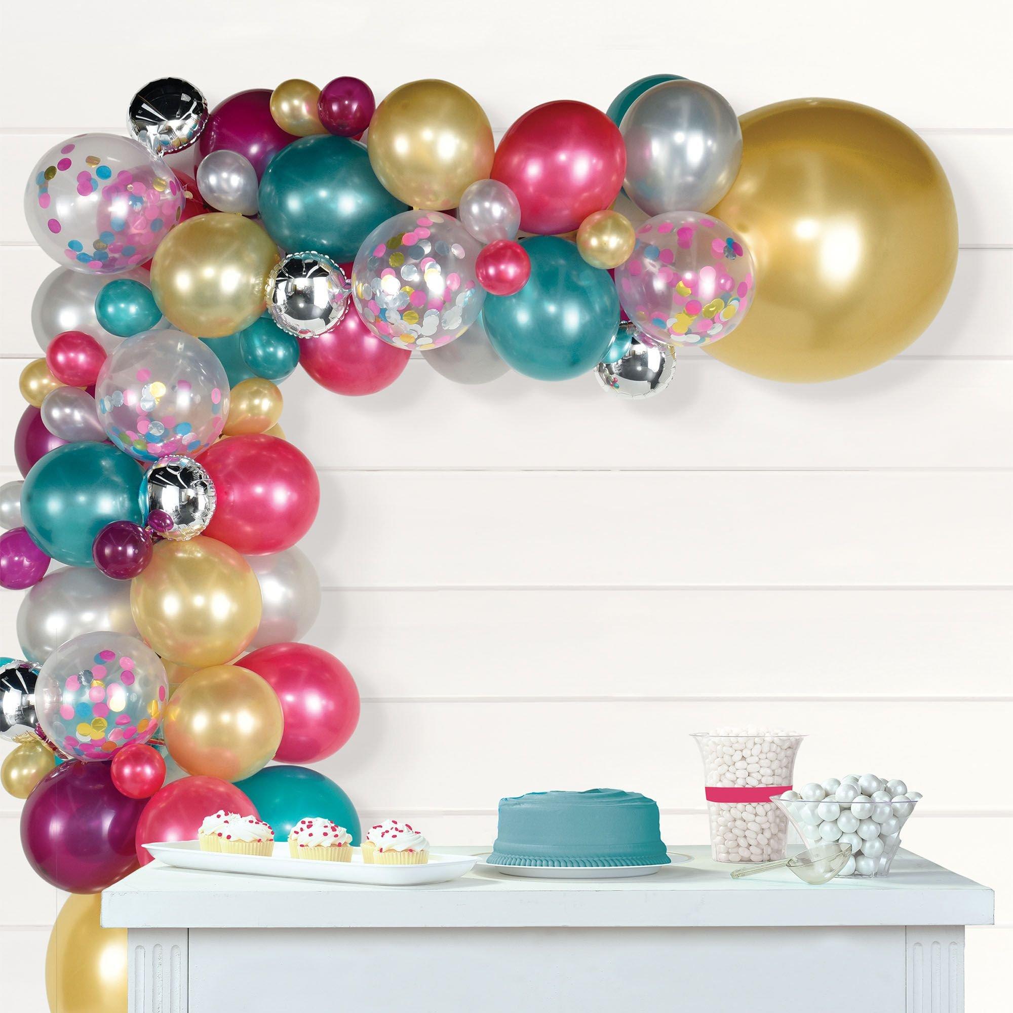 Air-Filled Colorful Confetti New Year's Balloon Garland Kit