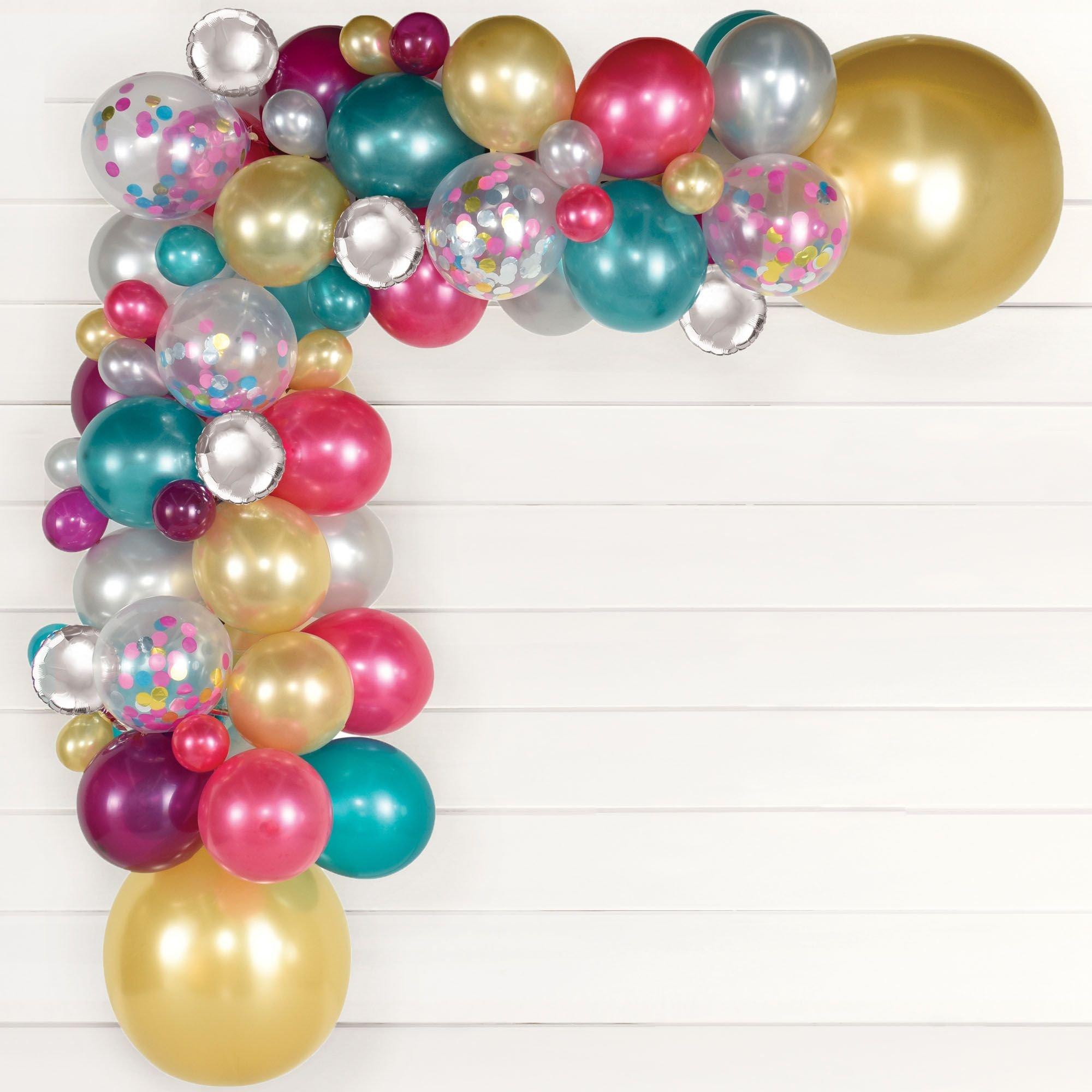 Air-Filled Colorful Confetti New Year's Balloon Garland Kit