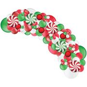 DIY Air-Filled Peppermint Swirl Christmas Foil & Latex Balloon Garland Kit