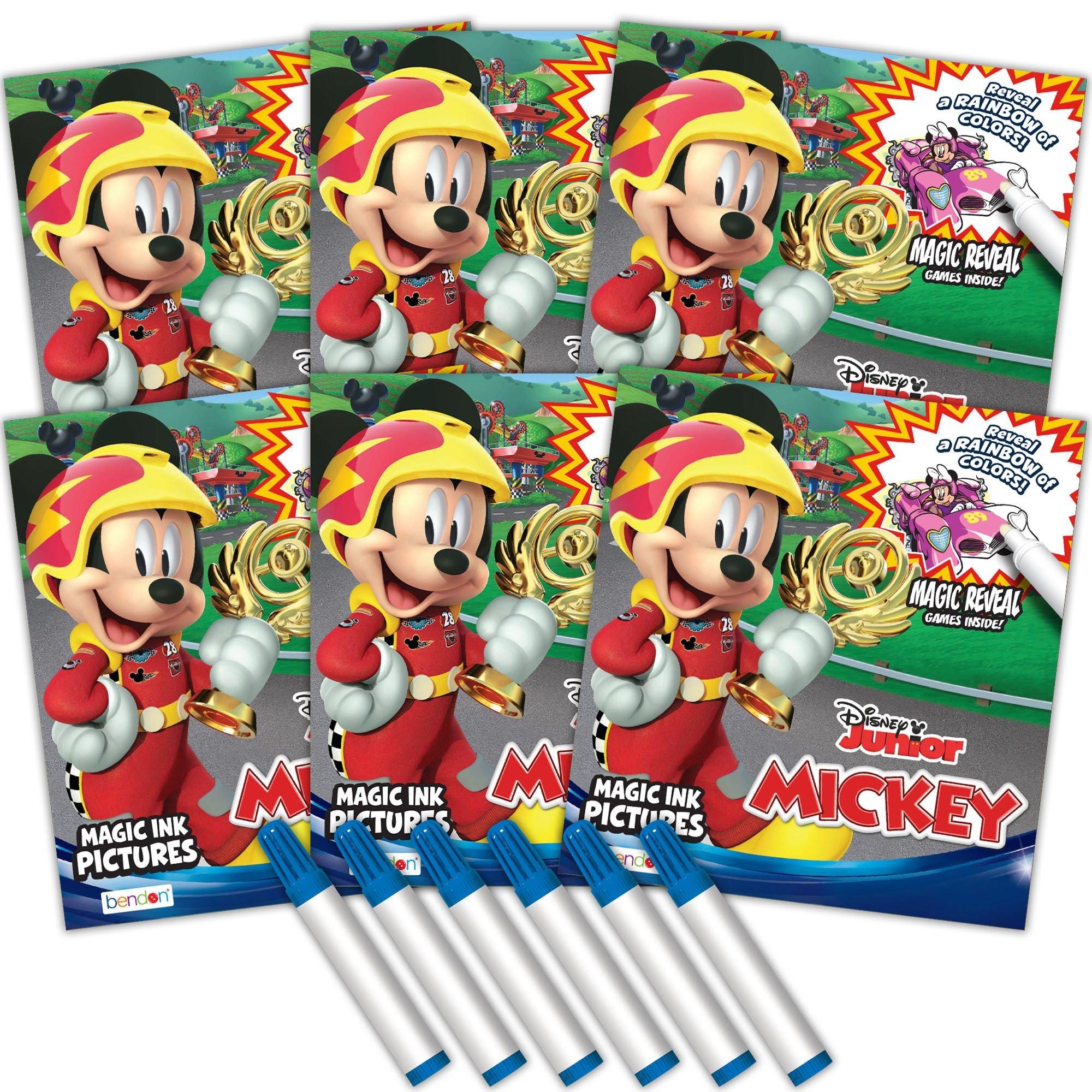 Mickey Mouse Magic Ink Paper Coloring Books, 5.5in x 6in, 6ct - Disney Junior