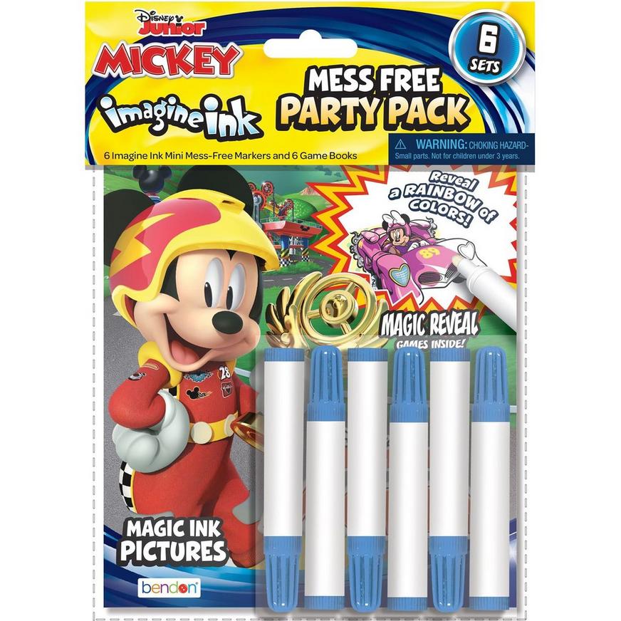 Mickey Mouse Magic Ink Paper Coloring Books, 5.5in x 6in, 6ct - Disney Junior