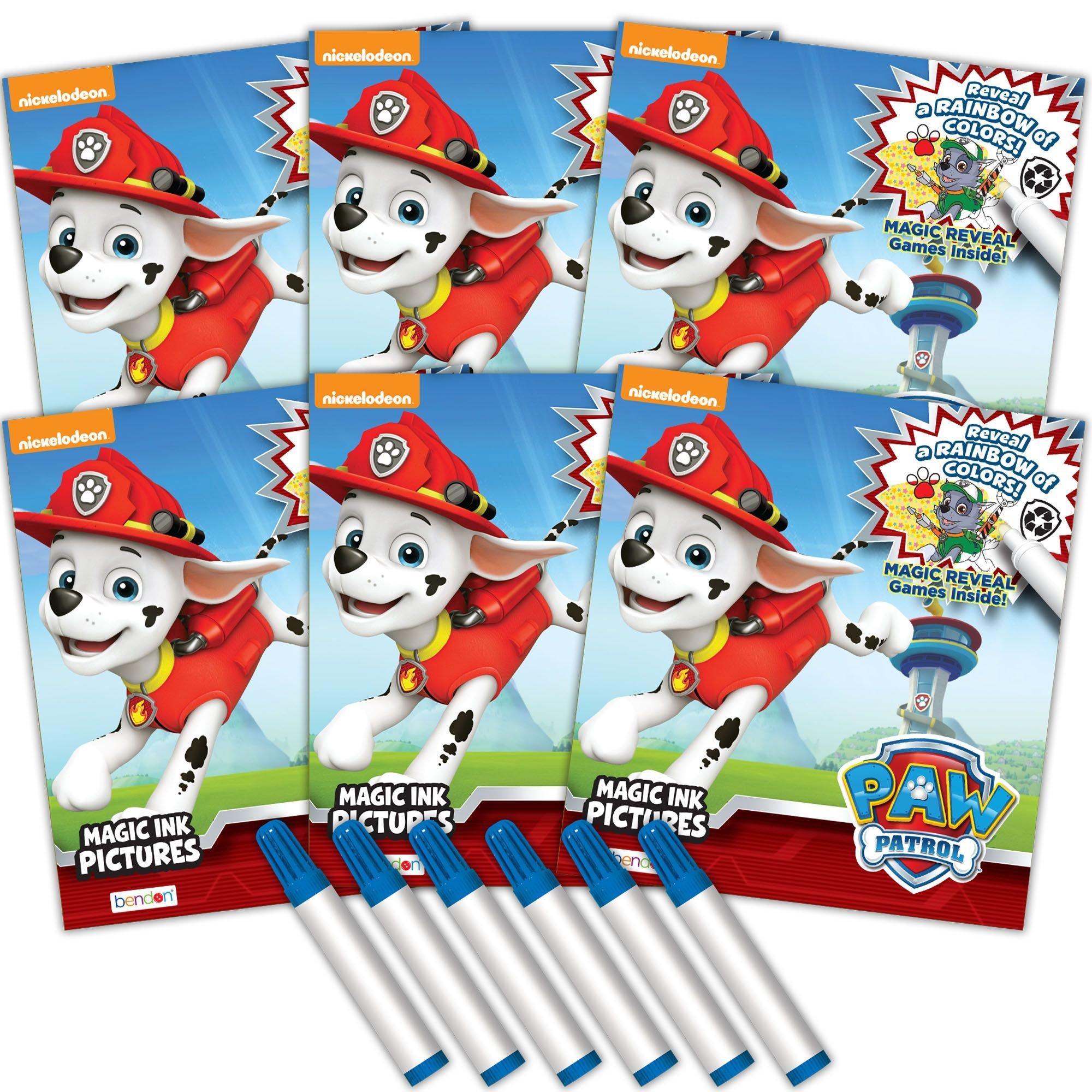 PAW Patrol Magic Ink Paper Coloring Books, 5.5in x 6in, 6ct Party City