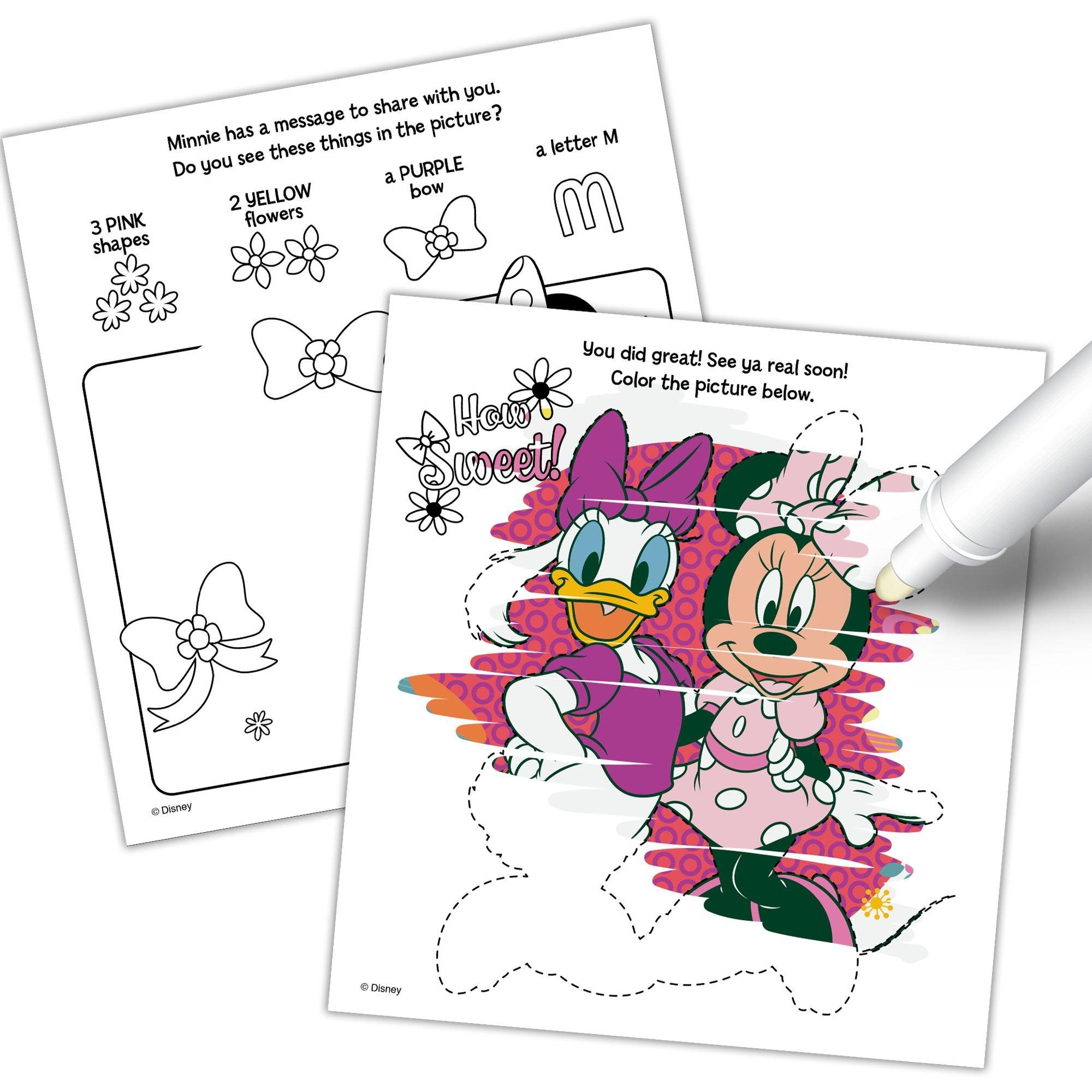 minnie in flower hat coloring pages