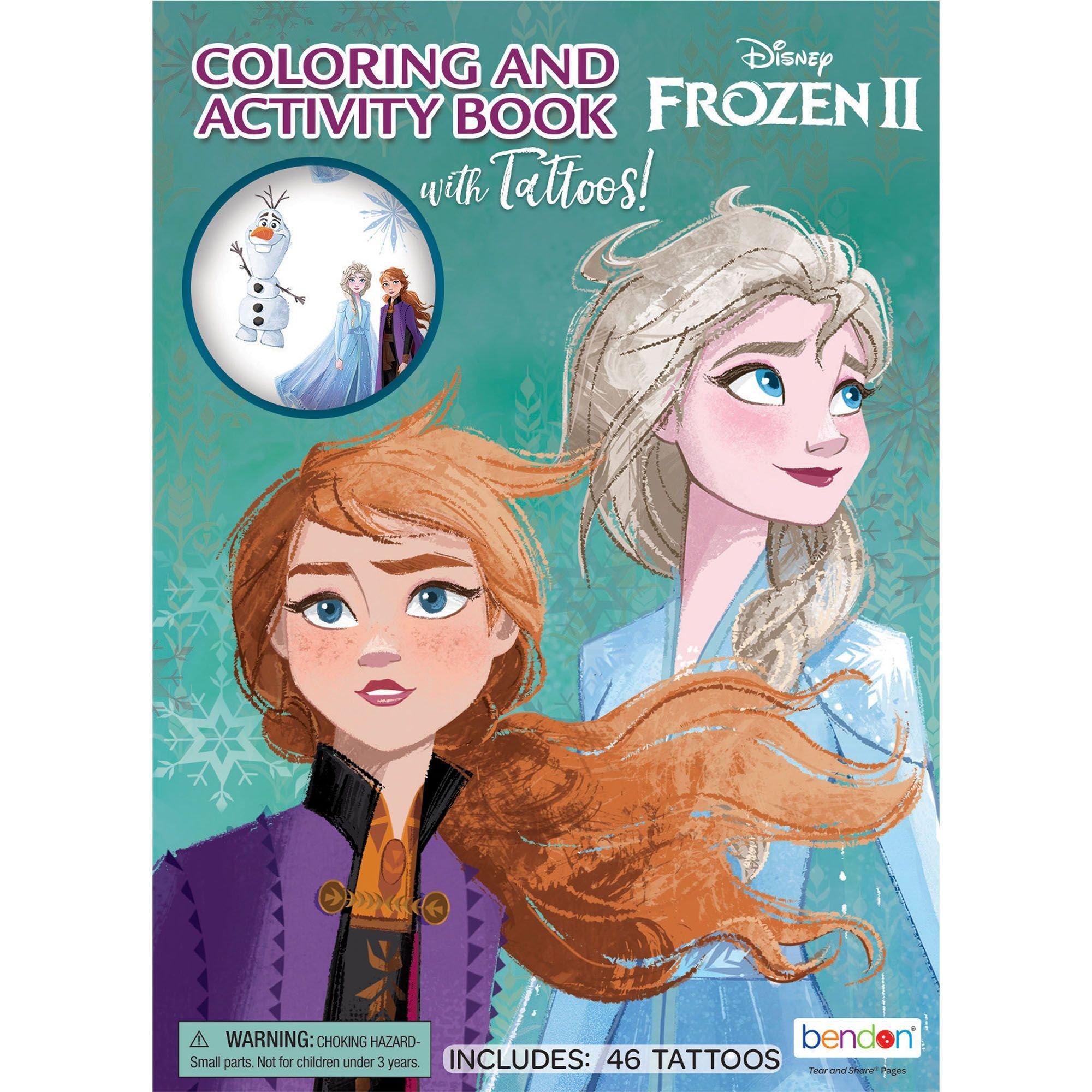 Frozen 2 Jumbo Paper Coloring & Activity Book with Temporary Tattoos, 7